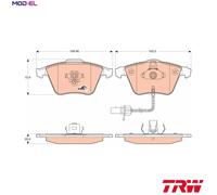 TRW GDB1617 Brake pad set