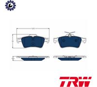 BRAKE PAD SET DISC BRAKE GDB1621BTE FOR PEUGEOT 508/SW 3008/MPV CITROËN 2.0L