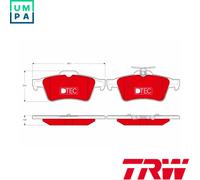 BRAKE PAD SET DISC BRAKE GDB1621DTE FOR FORD FOCUS/II/Van/C-MAX/III/Turnier 1.6L