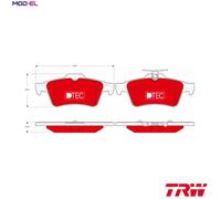 TRW GDB1621DTE Brake pad set