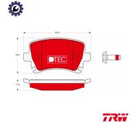 Brake pads GDB1622DTE TRW for VW SEAT SKODA AUDI
