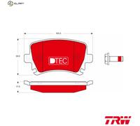 Brake pads GDB1622DTE TRW for VW SEAT SKODA AUDI