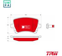 BRAKE PAD SET DISC BRAKE GDB1622DTE FOR SKODA SUPERB/II OCTAVIA/Combi/III VW