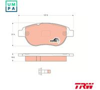 BRAKE PAD SET DISC BRAKE GDB1624 FOR PEUGEOT PARTNER/PATAGONICA/URBANA/MPV 1.4L