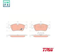TRW Brake Pads GDB1625 - Front Disc Brake Pad Set for BMW 1 Coupe/Convertible (E81/E87/E88)