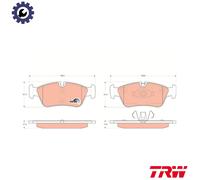 TRW Brake Pads GDB1625 - Front Disc Brake Pad Set for BMW 1 Coupe/Convertible (E81/E87/E88)