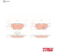 TRW GDB1626 Brake pad set