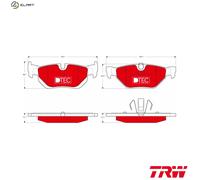 Brake pads GDB1626DTE TRW for BMW 3 Touring 3 X1 1 Coupe 3 Coupe 3 Convertible 1
