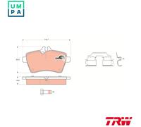 TRW GDB1629 Brake pad set