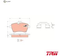 TRW Front Brake Pads 1694202020 for Mercedes-Benz A-Class W169 B