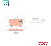 TRW Front Brake Pads 1694202020 for Mercedes-Benz A-Class W169 B