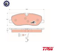 BRAKE PAD SET DISC BRAKE GDB1631 FOR LAND ROVER LR3/III/SUV DISCOVERY/IV/VAN