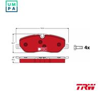 BRAKE PAD SET DISC BRAKE GDB1631DTE FOR LAND ROVER LR3/III/SUV DISCOVERY/IV 2.7L