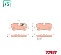 BRAKE PAD SET DISC BRAKE GDB1632 FOR LAND ROVER LR3/III/SUV DISCOVERY/IV/VAN