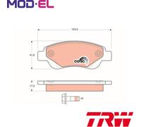 BRAKE PAD SET DISC BRAKE GDB1633 FOR PEUGEOT 108107 CITROËN C1/II TOYOTA 1.0L