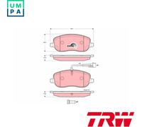 BRAKE PAD SET DISC BRAKE GDB1636 FOR FIAT CROMA 939 A3.000 2.4L 5cyl CROMA 1.9L
