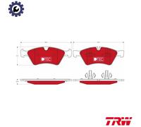 BRAKE PAD SET DISC BRAKE GDB1642DTE FOR MERCEDES-BENZ M 272.945 3.0L 6cyl 4.0L