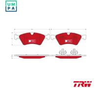 BRAKE PAD SET DISC BRAKE GDB1642DTE FOR MERCEDES-BENZ M 272.945 3.0L 6cyl 4.0L