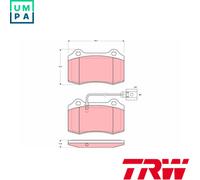 BRAKE PAD SET DISC BRAKE GDB1644 FOR SEAT LEON BAM/AMK 1.8L 4cyl LEON