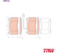 Brake pads GDB1645 TRW for ALFA ROMEO 156 Sportwagon