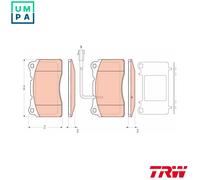 BRAKE PAD SET DISC BRAKE GDB1645 FOR ALFA ROMEO 937 A5.000 1.9L 4cyl