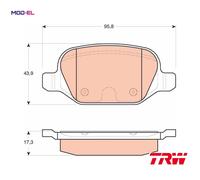 BRAKE PAD SET DISC BRAKE GDB1646 FOR ALFA ROMEO 932A2/937A1.000 2.0L 4cyl GT 156
