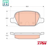 TRW GDB1646 Brake pad set