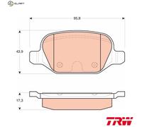 TRW GDB1646 Brake pad set