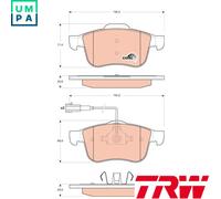 BRAKE PAD SET DISC BRAKE GDB1647 FOR ALFA ROMEO 159/Sportwagon SPIDER 1.8L 4cyl