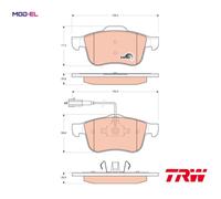 BRAKE PAD SET DISC BRAKE GDB1647 FOR ALFA ROMEO 939 A6.000 1.9L939 A5.000 2.2L