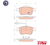 TRW Brake Pads GDB1647 for Alfa Romeo 159, 159 Sportwagon, Spider