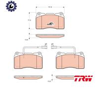 Front Brake Pads Set Alfa Romeo Lancia:GIULIETTA,159,BRERA,SPIDER,KAPPA 9948557