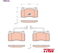 Front Brake Pads Set Alfa Romeo Lancia:GIULIETTA,159,BRERA,SPIDER,KAPPA 9948557