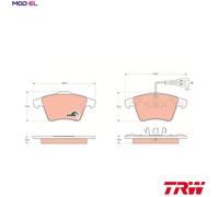 TRW Brake Pad Set GDB1651 - Disc Brake Pads for VW Touareg (7L6698151B)