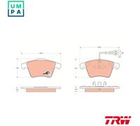 TRW GDB1651 Brake pad set