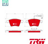BRAKE PAD SET DISC BRAKE GDB1651DTE FOR VW TOUAREG BLK/BPD/BAC/BPE 2.5L 5cyl