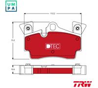 BRAKE PAD SET DISC BRAKE GDB1652DTE FOR AUDI PORSCHE CJGA/CASA/CNRB/CCMA 3.0L Q7