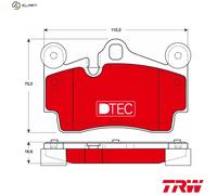 Brake pads GDB1653DTE TRW for AUDI PORSCHE VW