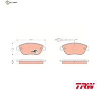 TRW Brake Pads GDB1655 For Abarth 500 1.4 118 kW 160 HP Front 2008-2011