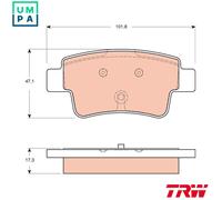 TRW GDB1656 Brake pad set
