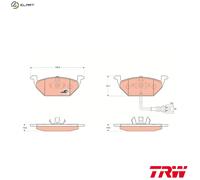 Brake pads GDB1658 TRW for SEAT VW SKODA AUDI