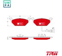 TRW GDB1658DTE Brake pad set