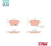TRW GDB1659 Brake Pad Set, disc brake for AUDI,AUDI (FAW)