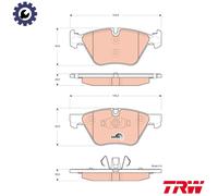 BRAKE PAD SET DISC BRAKE GDB1662 FOR BMW N47D20D/B 2.0L 4cyl 1 E87
