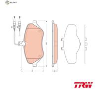 TRW Brake Pad Set GDB1663 Disc Brake for PEUGEOT 407 (6D_) 3 2004-201