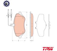 TRW Brake Pad Set GDB1663 Disc Brake for PEUGEOT 407 (6D_) 3 2004-201