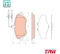 TRW Brake Pad Set GDB1663 Disc Brake for PEUGEOT 407 (6D_) 3 2004-201
