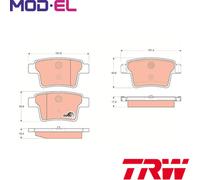 BRAKE PAD SET DISC BRAKE GDB1665 FOR FORD MONDEO/III/Turnier JAGUAR 2.5L 6cyl