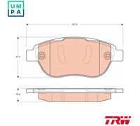 TRW GDB1669 Brake pad set