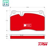 BRAKE PAD SET DISC BRAKE GDB1670DTE FOR VW CJTA 3.0L BKS/CATA/CJGD/CRCA 3.0L